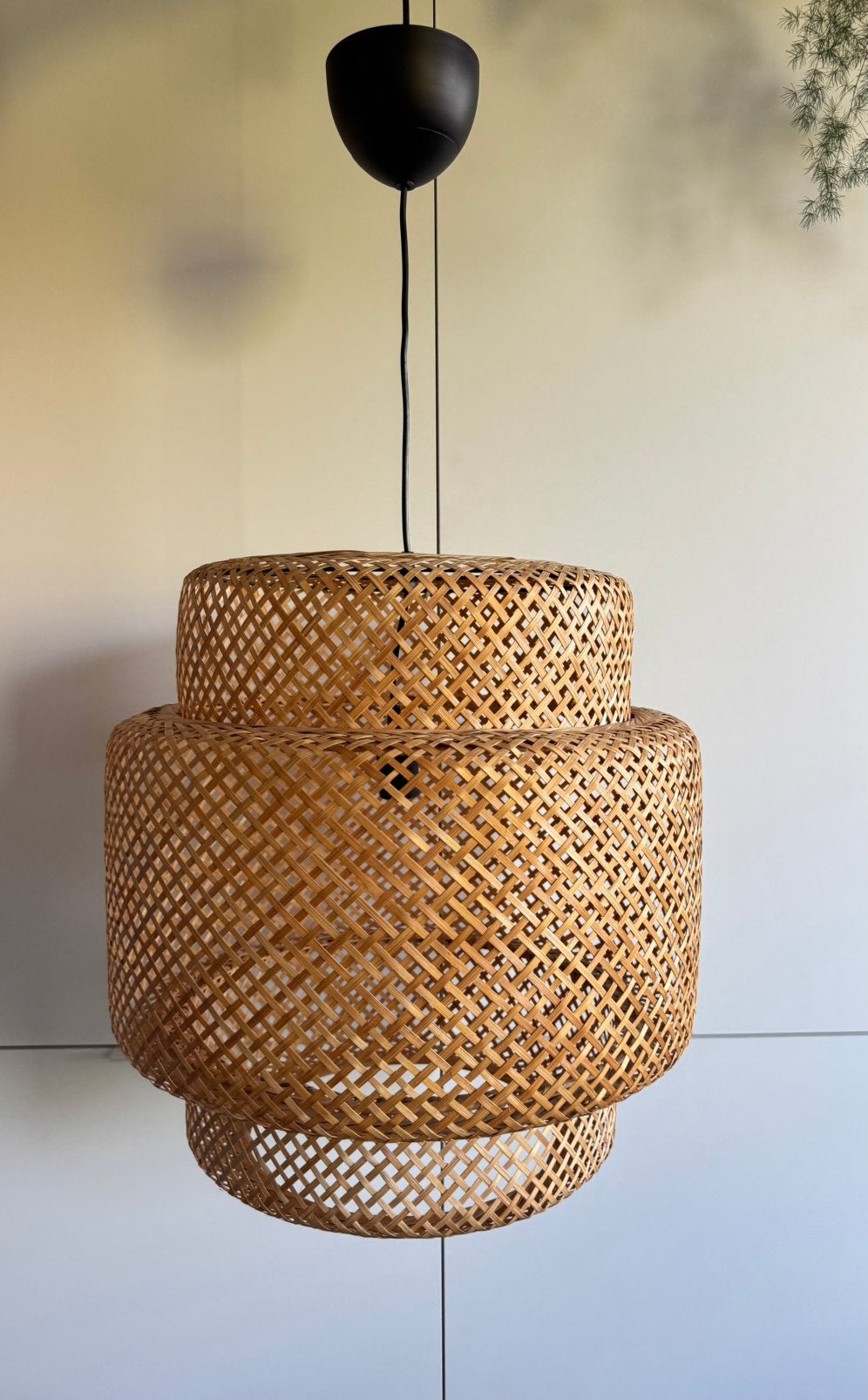 Ikea hanglamp 50 cm, Enlèvement, Comme neuf, Matériau naturel