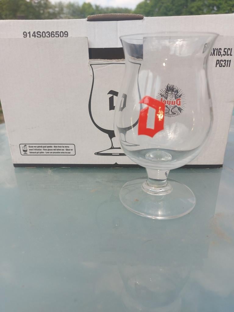 6 Duvel glazen 16,5 cl nieuw in de doos, Ophalen