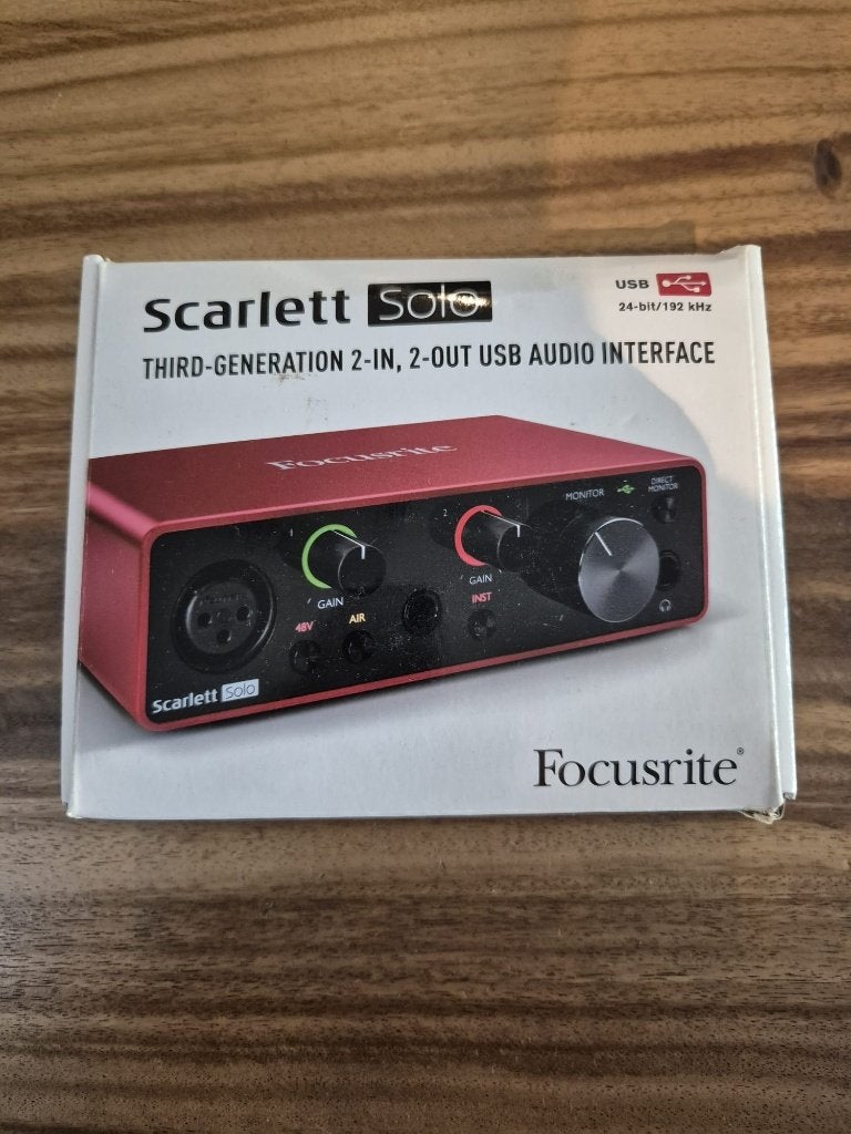 Focusrite Scarlett Solo 3rd Gen (2-in, 2-out), Ophalen, Zo goed als nieuw, Focusrite