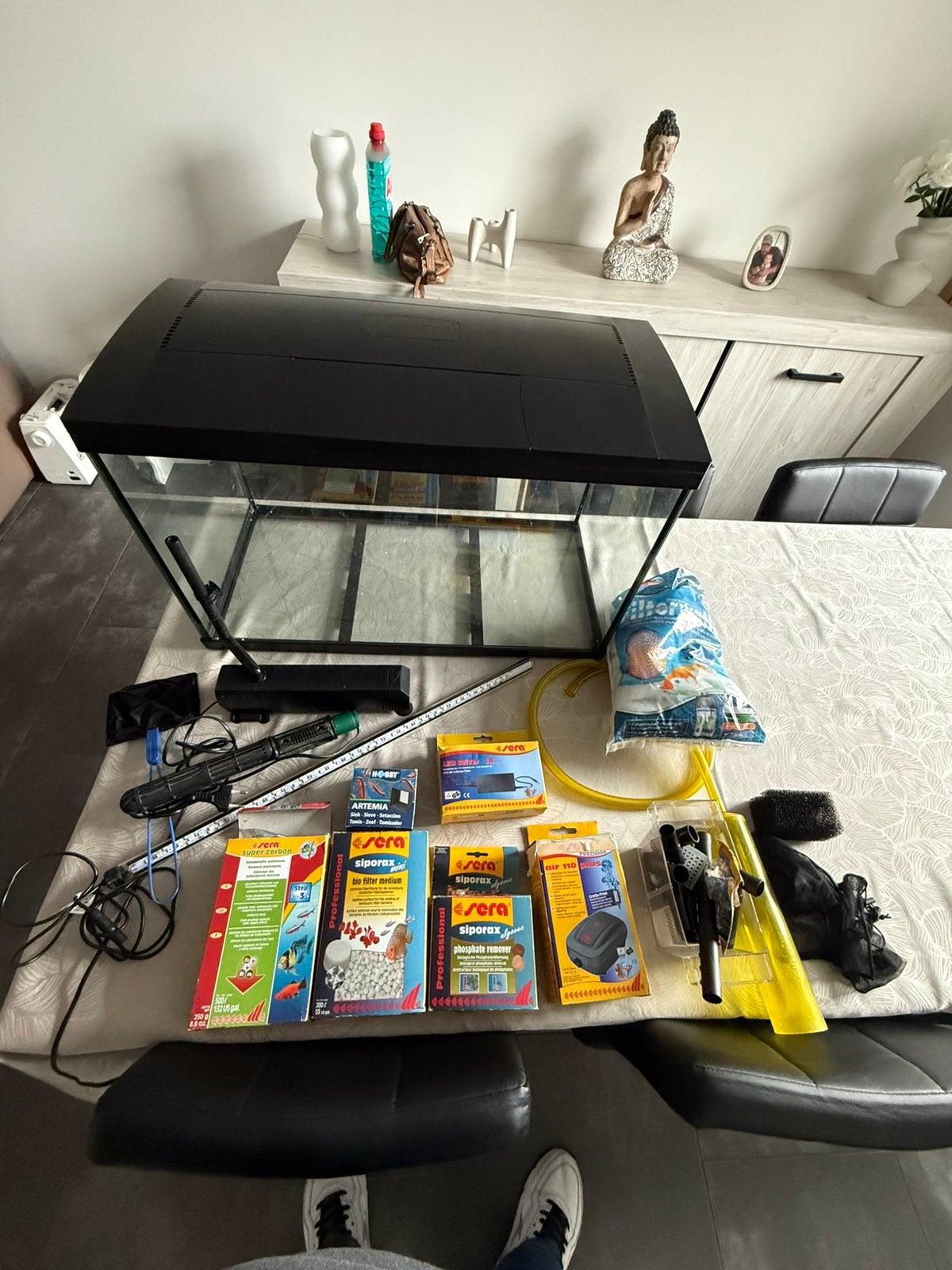 Vend aquarium 100l plus pompe, Animaux & Accessoires, Enlèvement, Pompe, Comme neuf, Sera