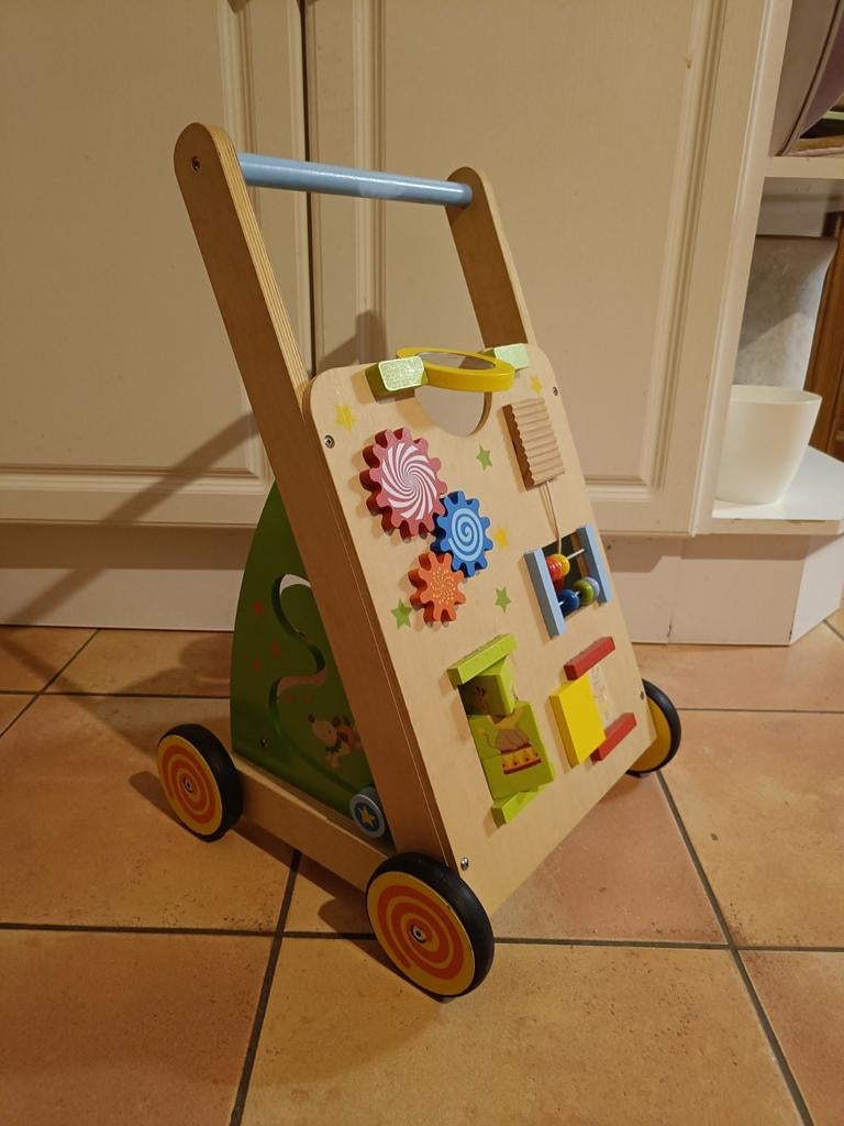 Houten loopwagen, Kinderen en Baby's, Speelgoed | Houten speelgoed, Ophalen
