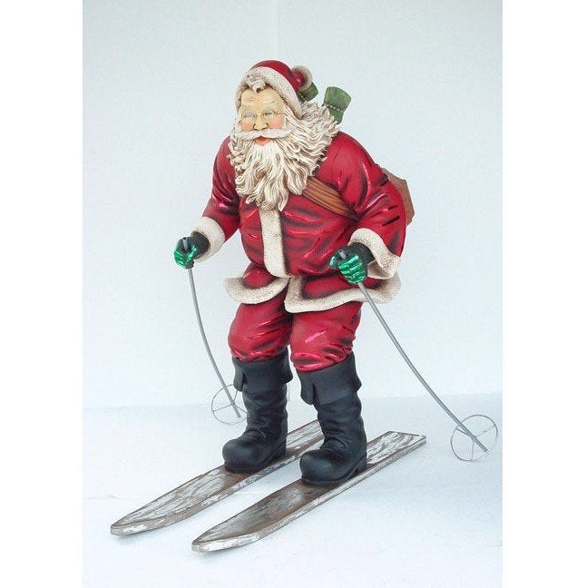 Père Noël sur skis — Père Noël Hauteur 155 cm, Enlèvement, Neuf