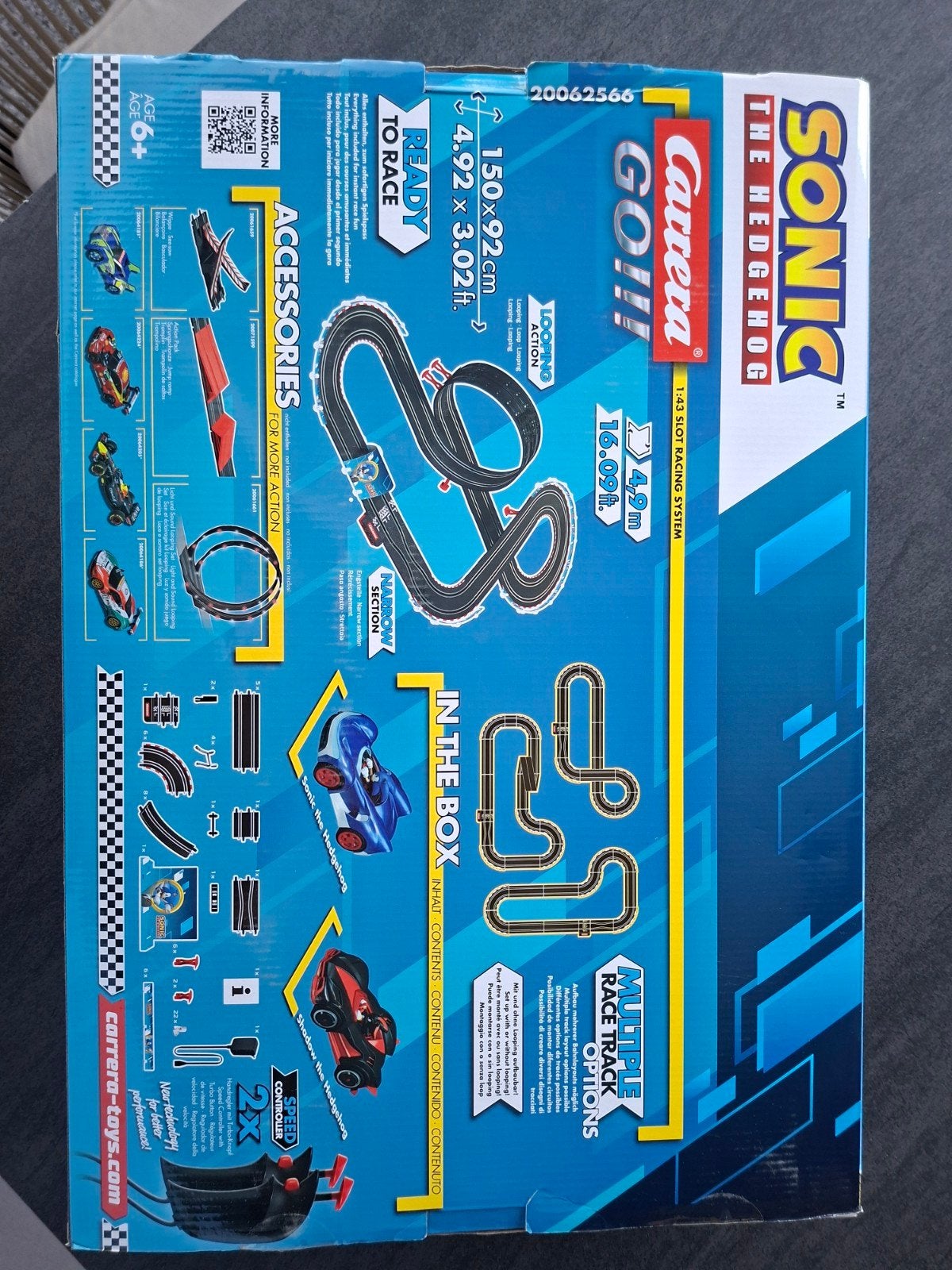 Sonic racebaan, Kinderen en Baby's, Speelgoed | Racebanen, Ophalen, Racebaan, Carrera, Zo goed als nieuw