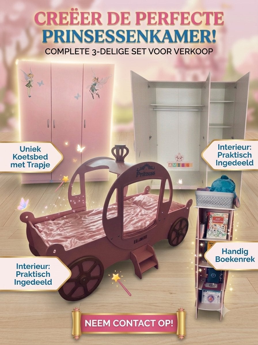 Prachtige Roze Meisjeskamer,slapkamer volledig, Enlèvement, Comme neuf