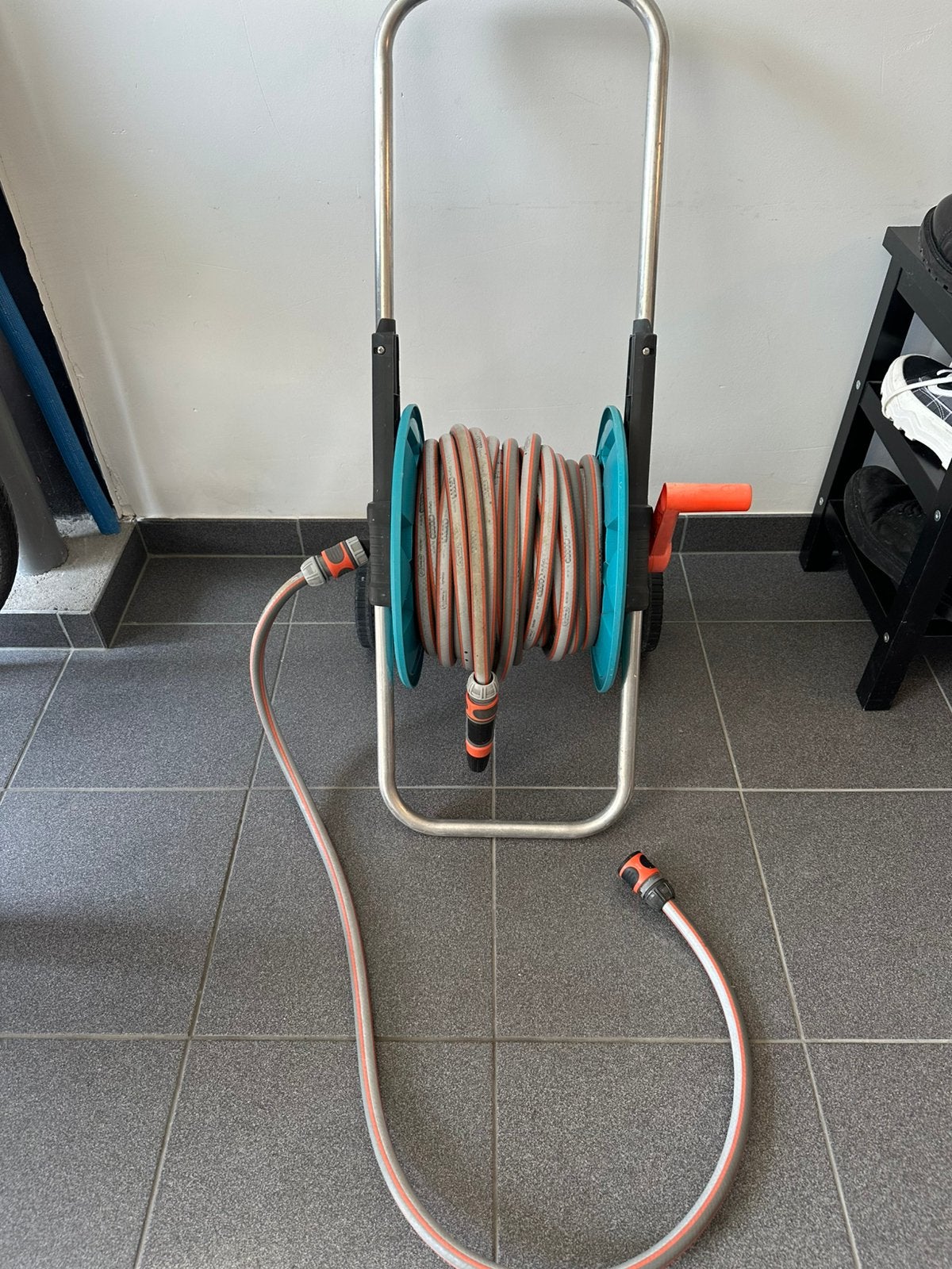 Gardena tuinhaspel, Ophalen, Gebruikt