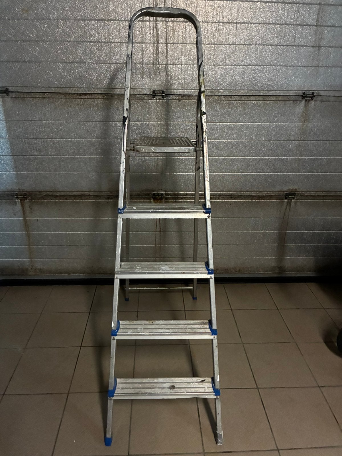 Ladder 5 treden, Doe-het-zelf en Bouw, Ladders en Trappen, Ophalen, Gebruikt, Ladder, Minder dan 2 meter