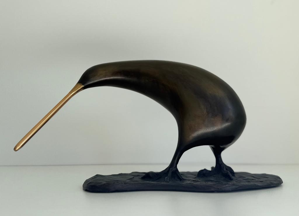 Mark Dedrie | bronzen sculptuur | 'Kiwi', Antiek en Kunst, Ophalen of Verzenden, Gepatineerd, Brons, Beeld
