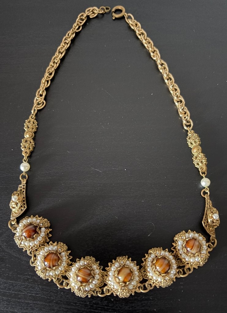 Bijoux de Fantaisie Collier Vintage 1960, Bijoux, Sacs & Beauté, Enlèvement ou Envoi, Autres matériaux, Collier