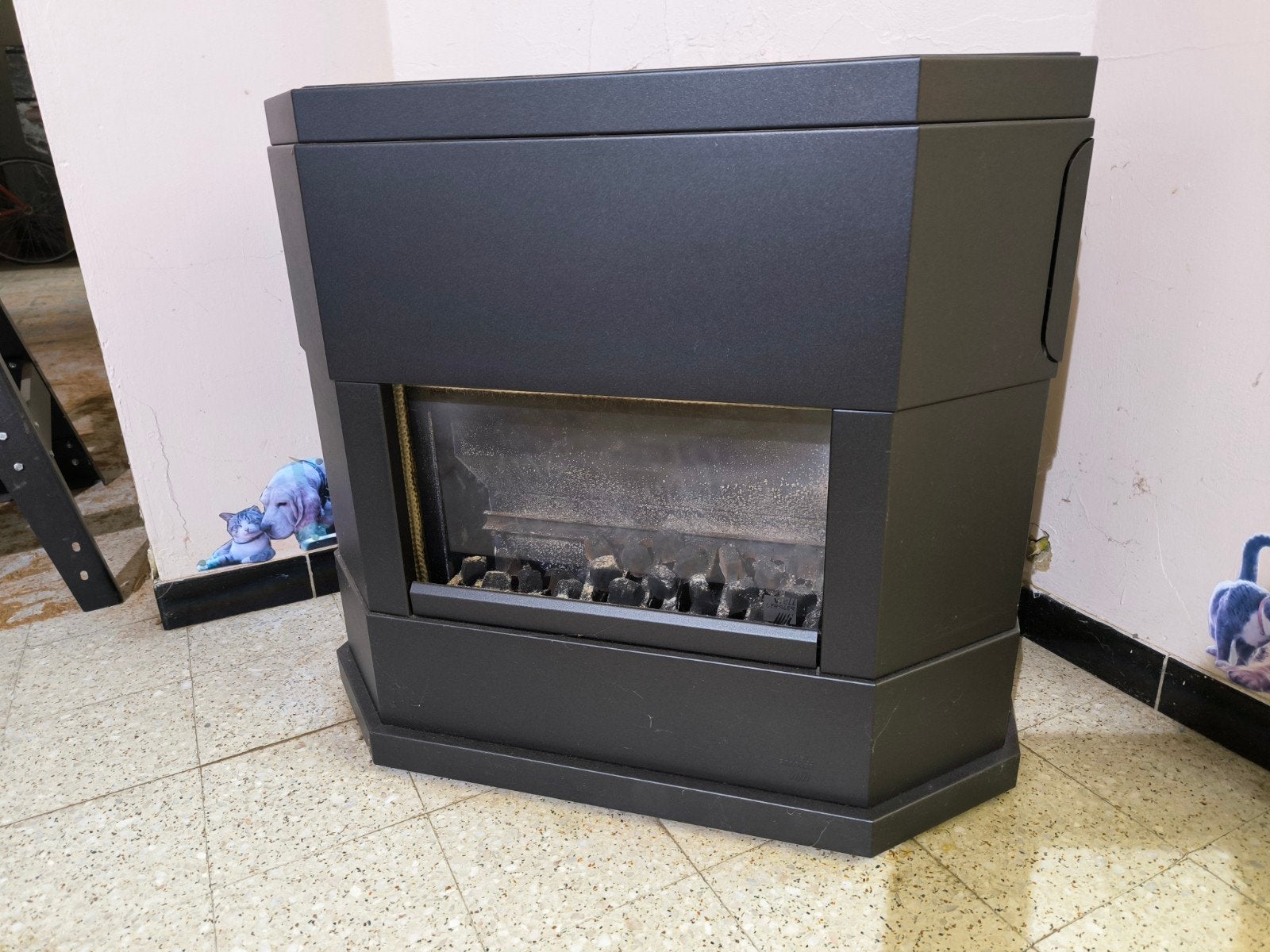 Feu à gaz, chauffage au gaz et feu à gaz (à peine brûlé), Maison & Meubles, Enlèvement, Cheminée au gaz