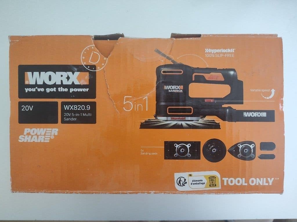 schuurmachine op batterij Worckx (amper gebruikt), Bricolage & Construction, Enlèvement, Comme neuf, Outil multifonction, Bosch
