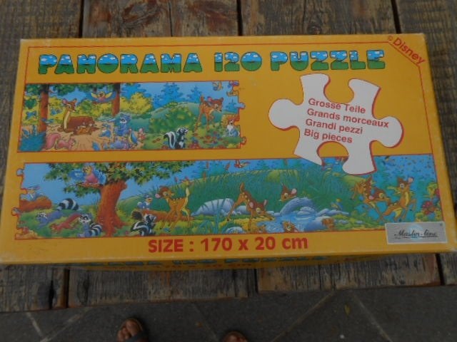 Panoramapuzzel 120 st - Walt Disney - Bambi, Enlèvement ou Envoi, Plus de 50 pièces, Utilisé, 6 ans ou plus