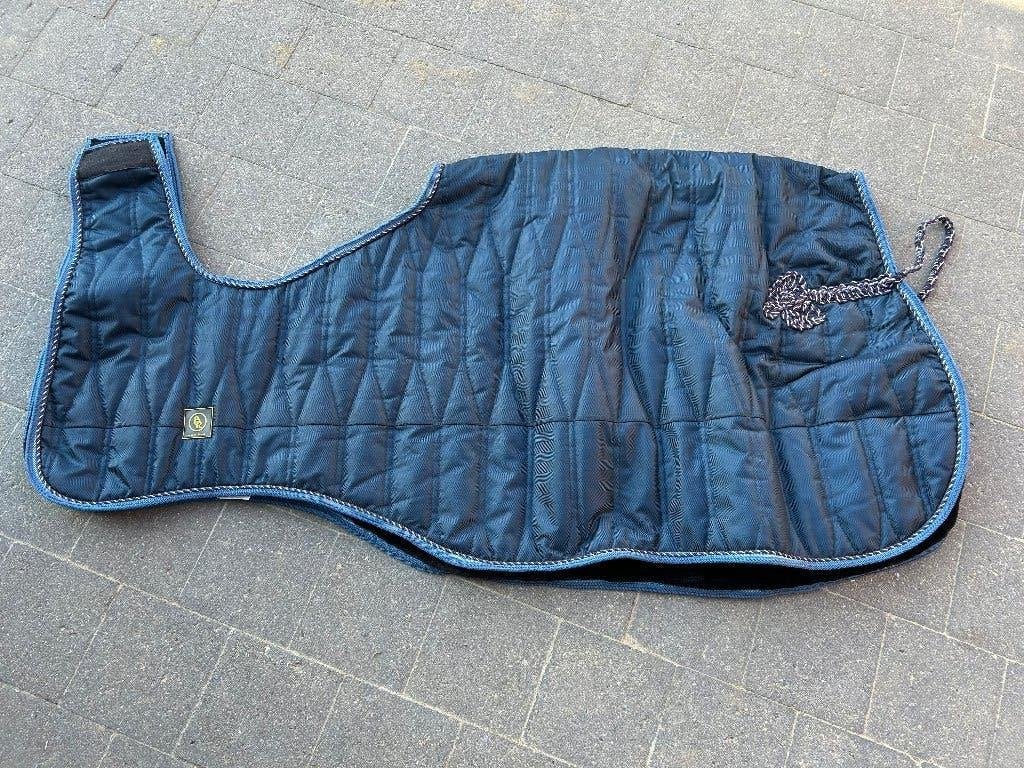 Luxe uitrijdeken met nepbont, BR, Blauw, Deken, Full (L)