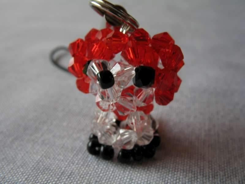 Puppy in kristal parels: siam ( rood), Bijoux, Sacs & Beauté, Accessoires Autre, Neuf, Enlèvement ou Envoi