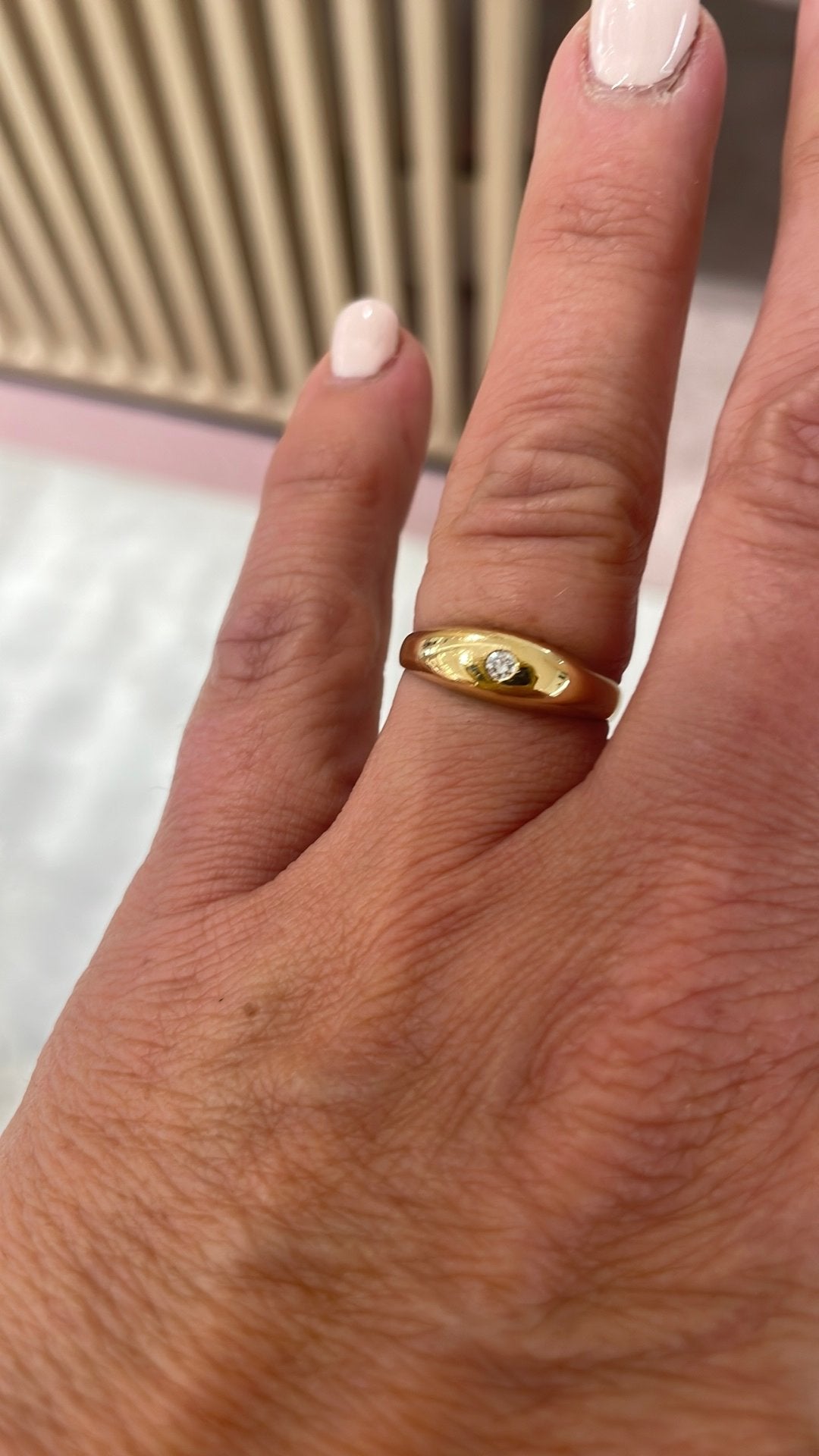 Bague Jonc Brilliant, Envoi, Comme neuf, Jaune