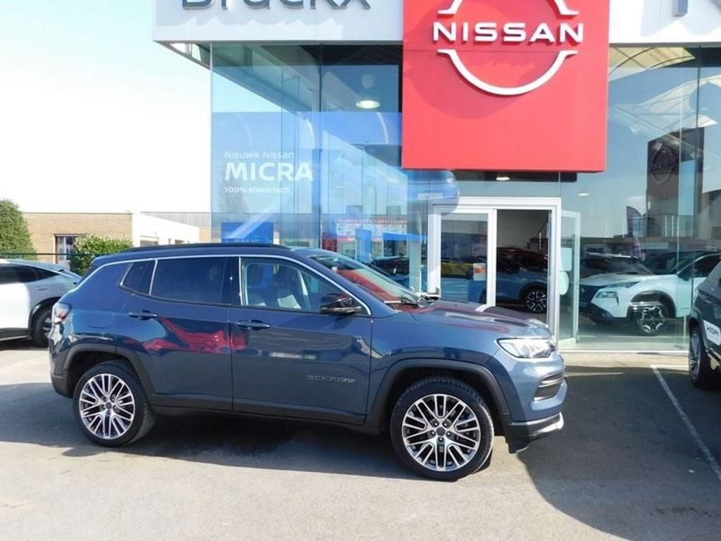 Jeep Compass Turbo T4 4xe ATX Limited, Auto's, Automaat, Blauw, 41 g/km, 5 zetels