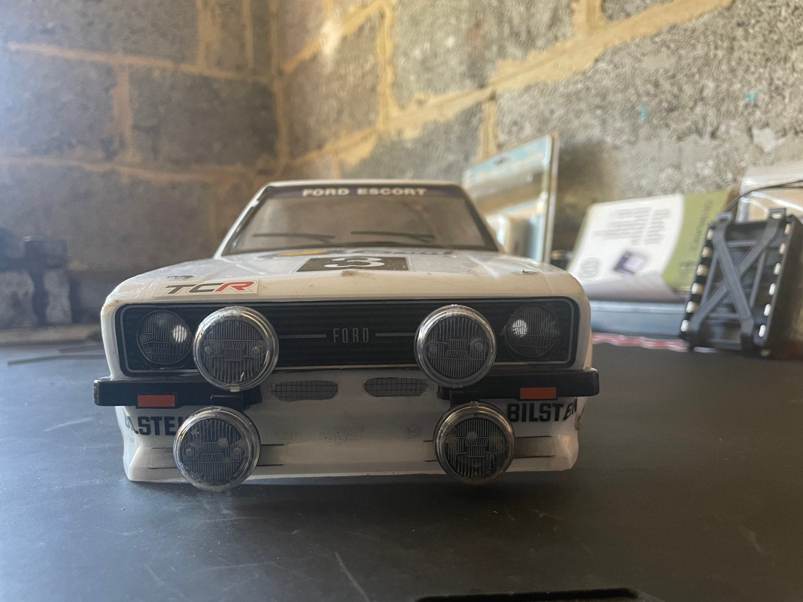 Carrosserie ford escort mk2 239mm, Hobby en Vrije tijd, Elektro, Gebruikt, Ophalen of Verzenden, Schaal 1:10