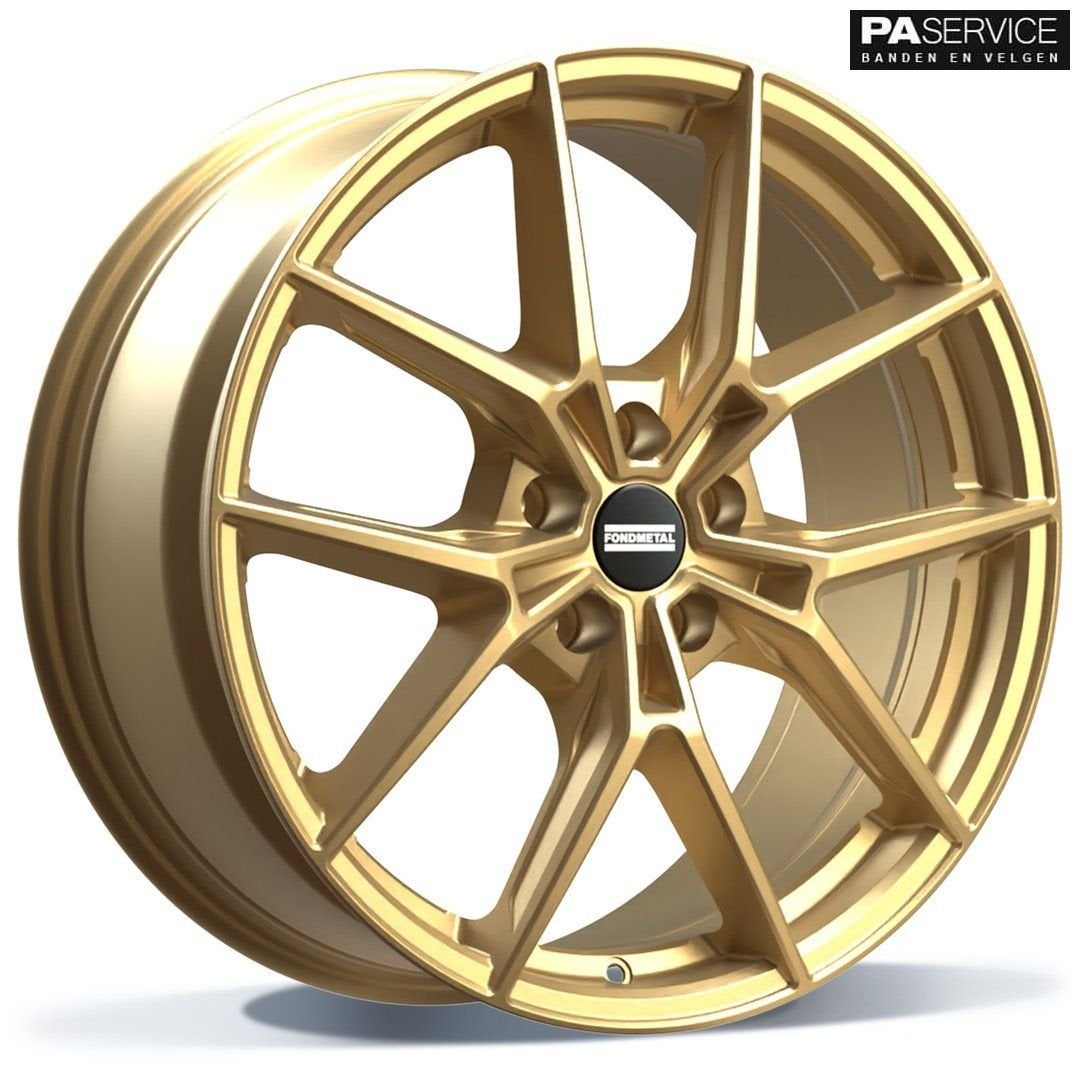 Nw 19 inch Matt Gold Fondmetal Breedset voor BMW 3 G20 G21, 19 inch, Velg(en), -, -
