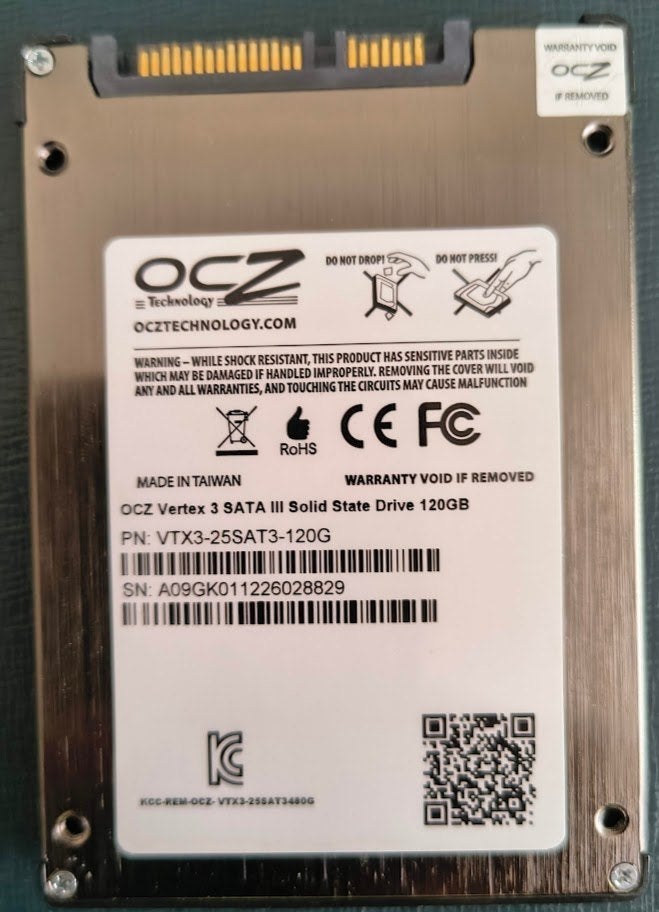 OCZ Vertex 3 120GB SSD – 100% gezondheid – getest, Computers en Software, Harde schijven, Gebruikt, Laptop, Intern, SSD, SATA
