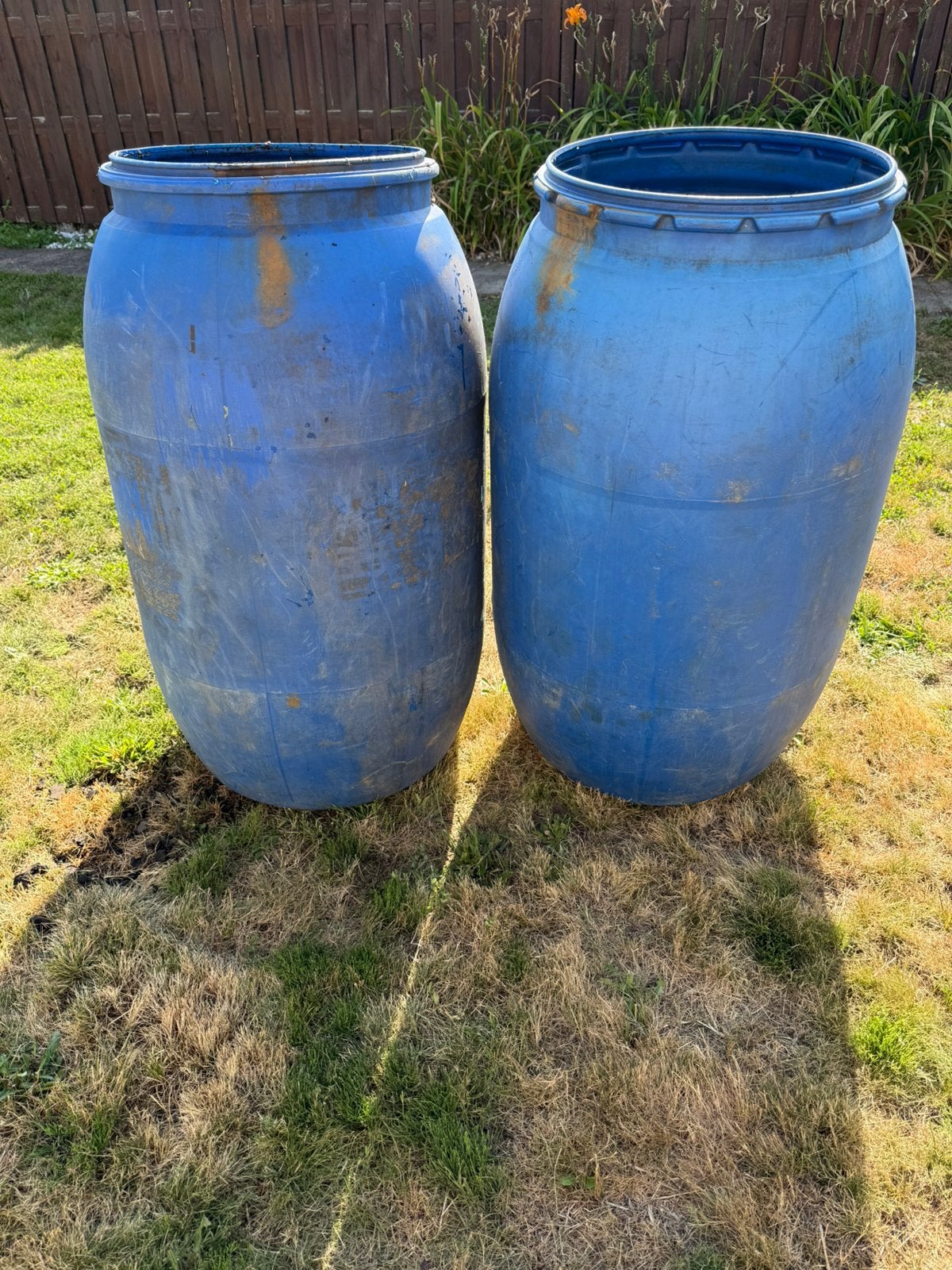 kunststof vaten (HDPE-tonnen), 150 liter of meer, Ophalen, Gebruikt, Kunststof