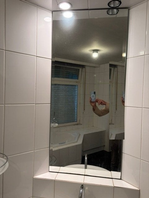 spiegel badkamer langwerpig, Ophalen, Zo goed als nieuw, Wasbak of Wastafel