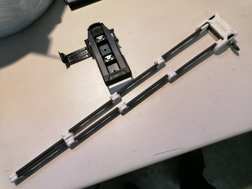 Cadenas ABUS pliable Big 6000 blanc avec support sur cadre, Enlèvement, Comme neuf, Cadenas en U