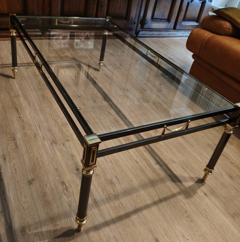Table basse en verre avec pieds en métal, Enlèvement