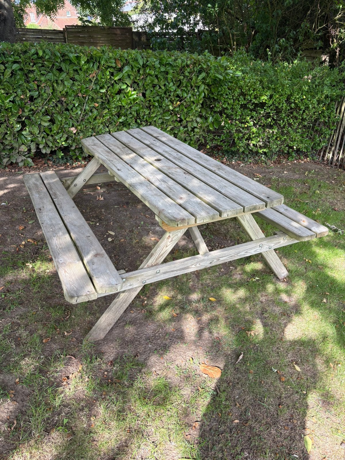 Table pique-nique de jardin en bois, Jardin & Terrasse, Enlèvement, Utilisé, Bois
