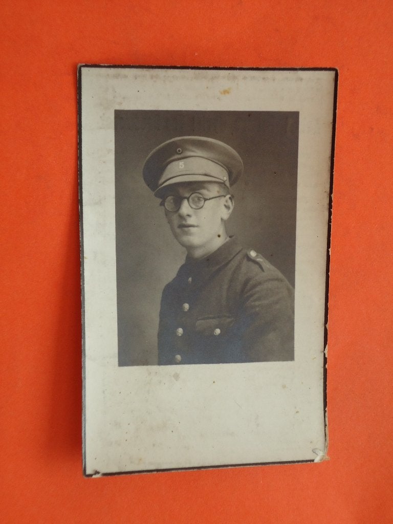 Oorlogsslachtoffer Achiel Van Raemdonck geboren in Hamme, Enlèvement ou Envoi, Image pieuse
