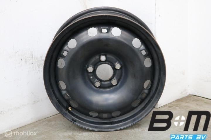 1 losse 15 inch stalen velg VW Polo 6R / 6C 6R0601027S, Utilisé, Jante(s)
