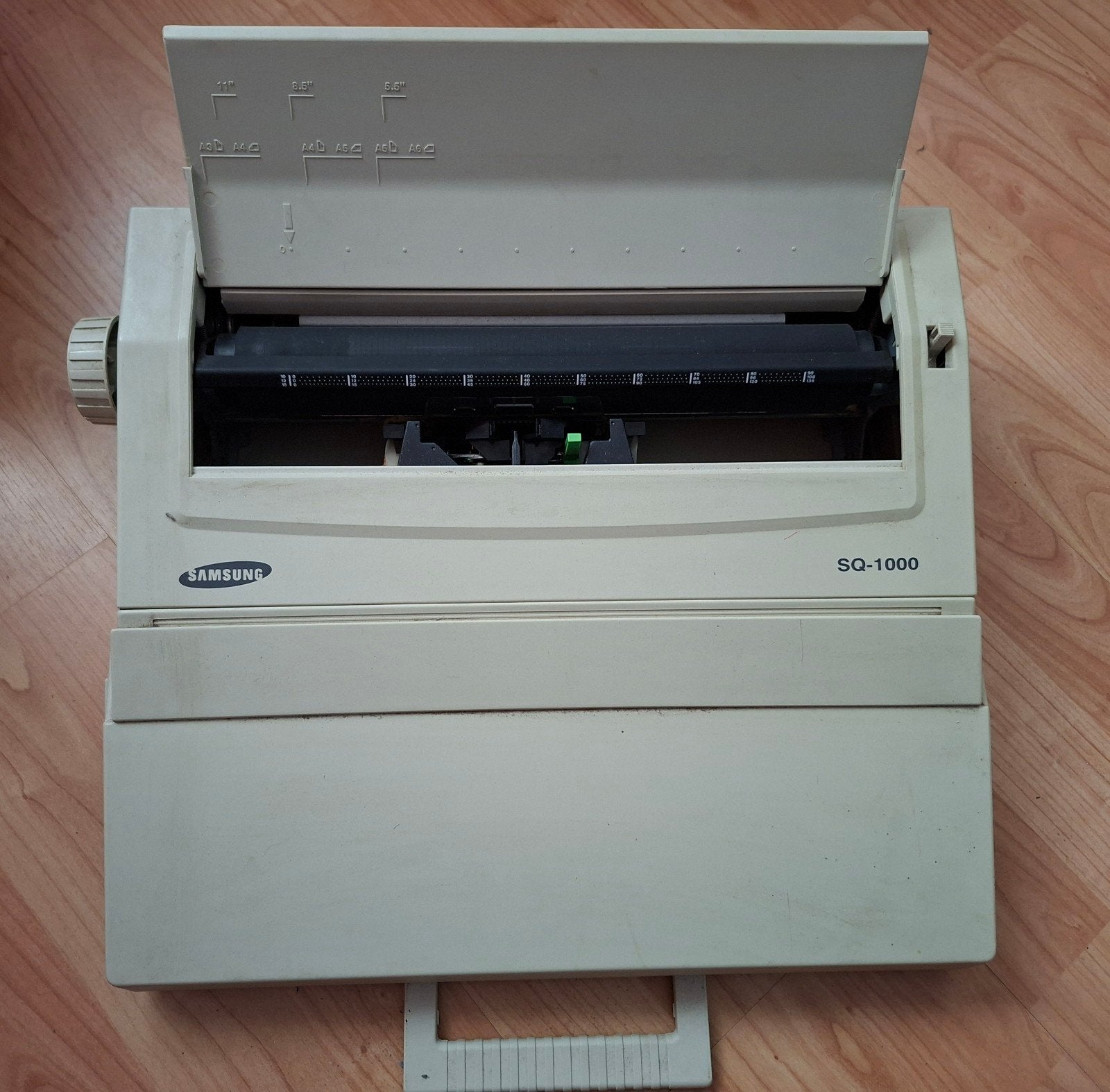 machine à écrire samsung, Enlèvement