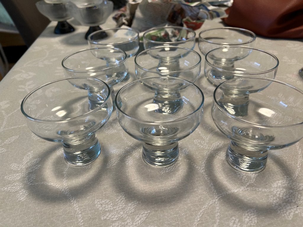 9 Prachtige ijscouppen, Maison & Meubles, Cuisine | Vaisselle, Enlèvement, Comme neuf, Verre, Verre ou Verres