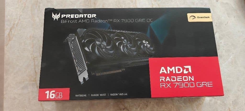 Acer Predator RX 7900 GRE OC 16GB, Computers en Software, Videokaarten, AMD, GDDR6, Ophalen of Verzenden, Zo goed als nieuw