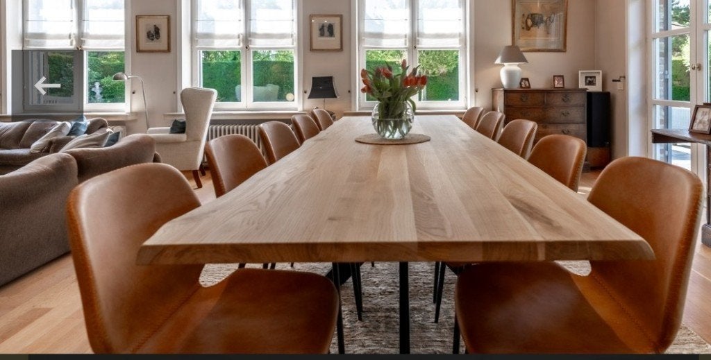 Prachtige eiken eettafel, Ophalen, Eikenhout, 200 cm of meer, 50 tot 100 cm