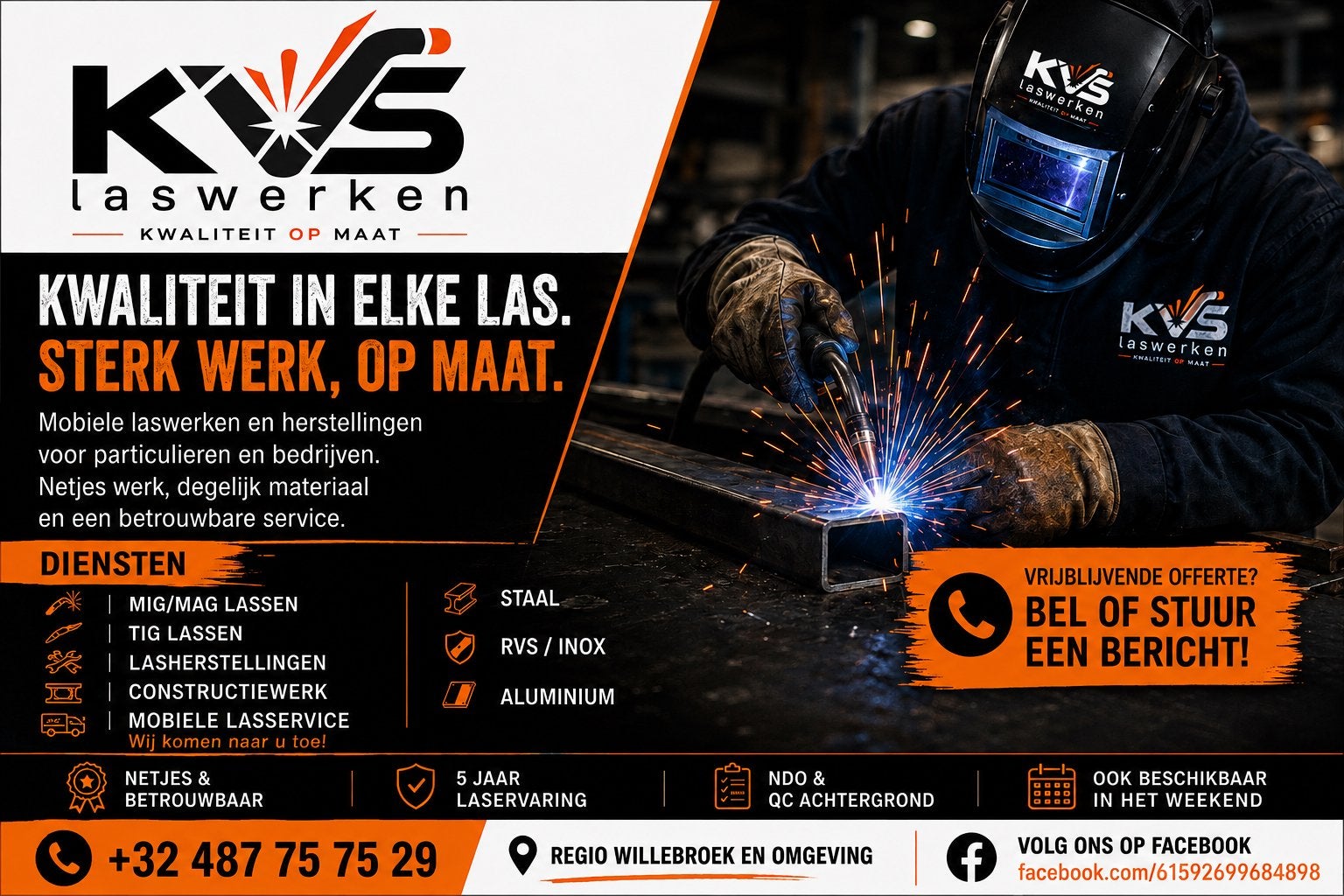 Lasser | Staal, inox & aluminium, Komt aan huis, Lassen