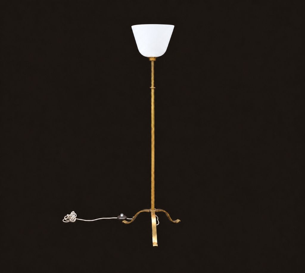 Mid-Century Modern Brass floorlamp - Vintage vloerlamp, Ophalen