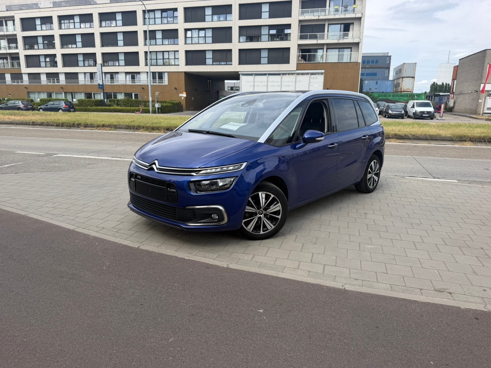 Citroën C4 Grand Picasso Automaat 1.2 Benzine Euro 6b, Auto's, Euro 6, Blauw, C4 (Grand) Picasso, Leder
