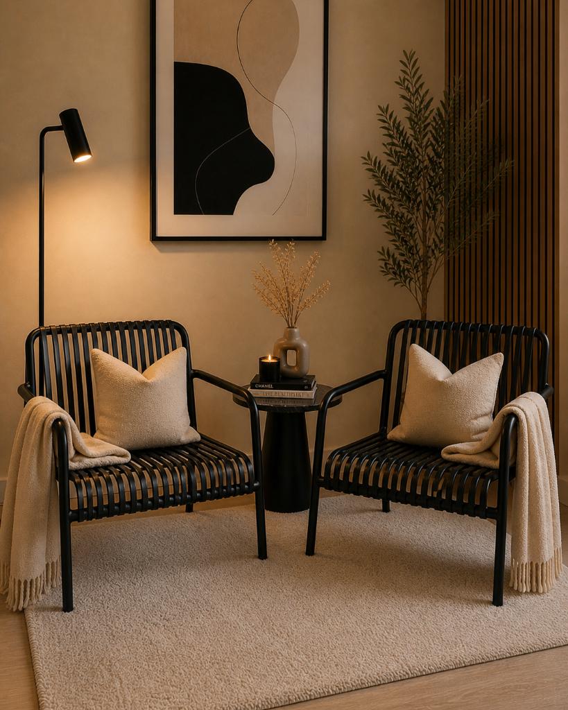 Ensemble de 2 chaises noires, Neuf, Enlèvement ou Envoi, Deux, Autres matériaux