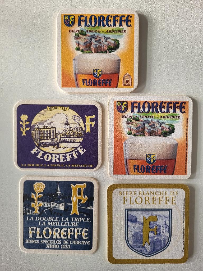 bierviltjes Floreffe abdijbier bière d'abbaye, Verzamelen, Biermerken, Zo goed als nieuw, Viltje(s), Overige merken, Ophalen of Verzenden