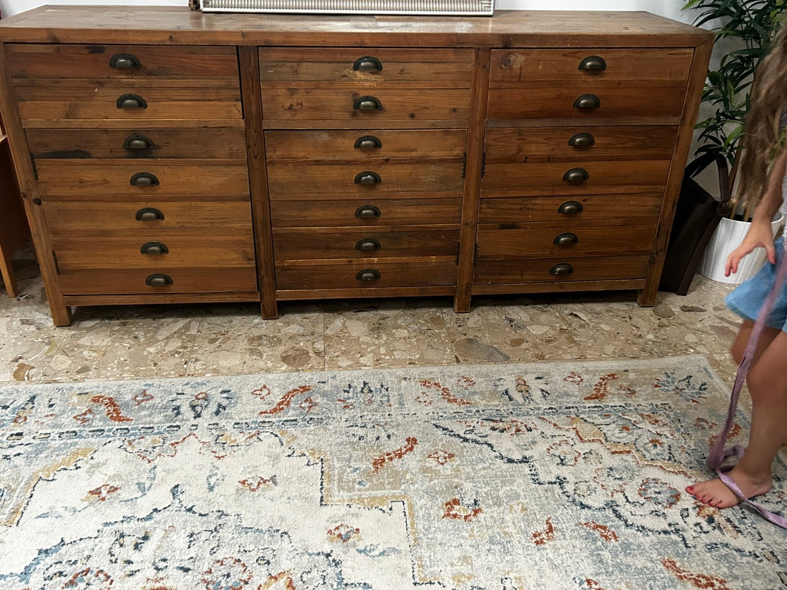 Mooie dressoir, rustiek., 50 – 75, 200 cm ou plus, Enlèvement, Utilisé