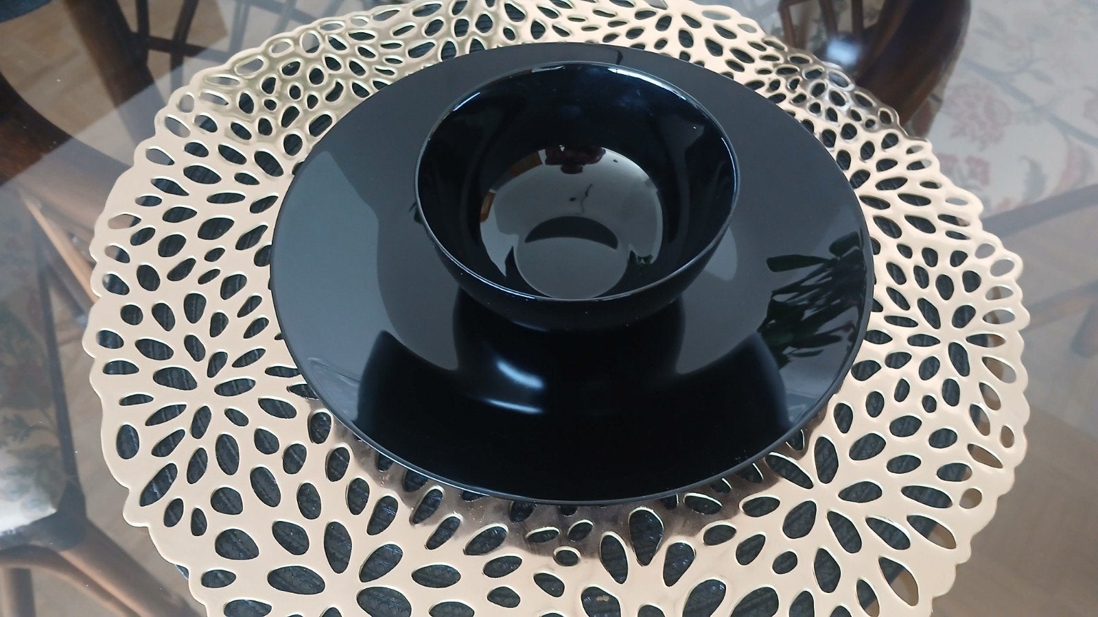 Servies zwart 6 personen, Huis en Inrichting, Keuken | Servies, Ophalen, Bord(en)