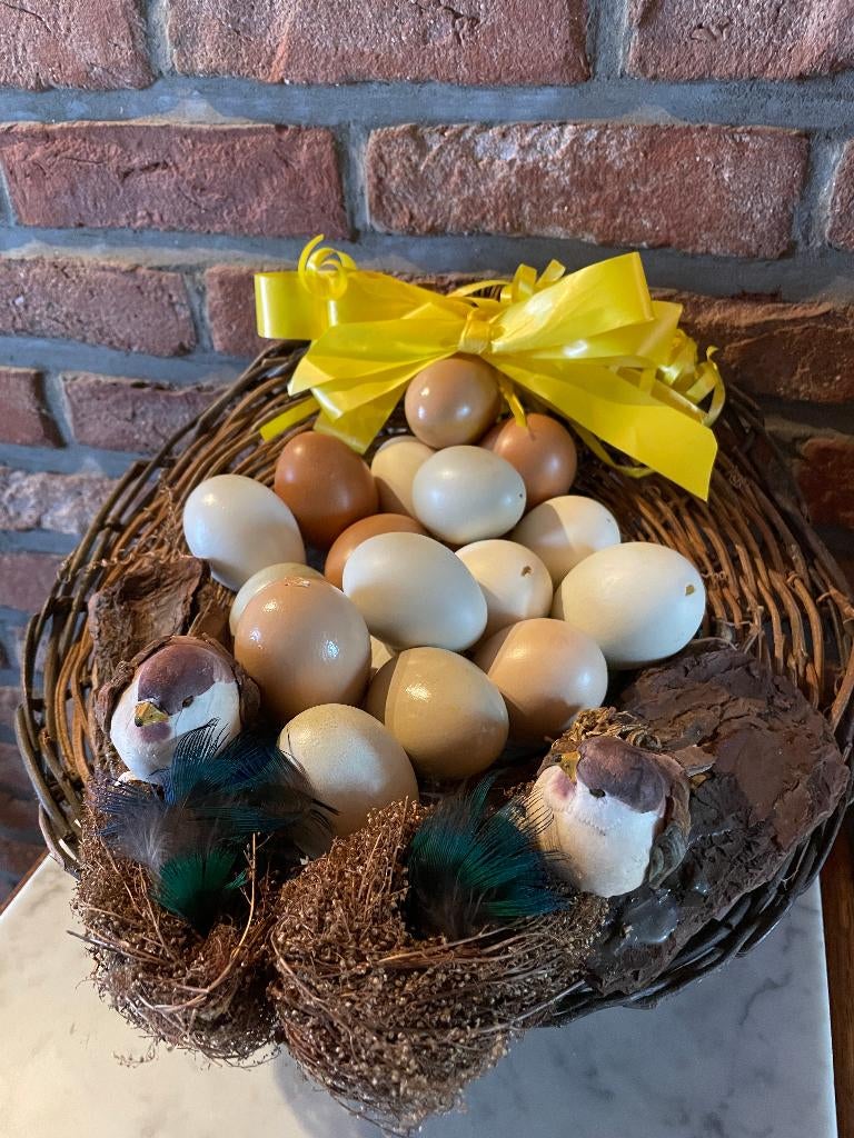 pasen - paasstukje met vogeltjes en eitjes - paasversiering, Diversen, Pasen, Ophalen, Gebruikt