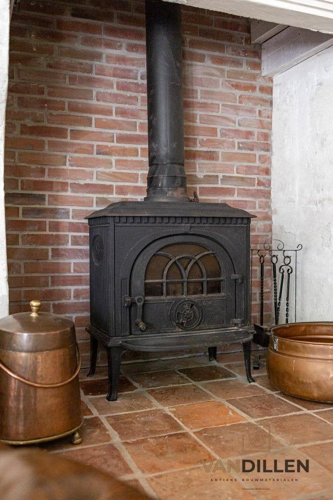 Antieke oude terracotta plavuizen / estrikken 21x21 2.000M2, Doe-het-zelf en Bouw, Ophalen, Gebruikt, Steen of Klei, Minder dan 50 cm