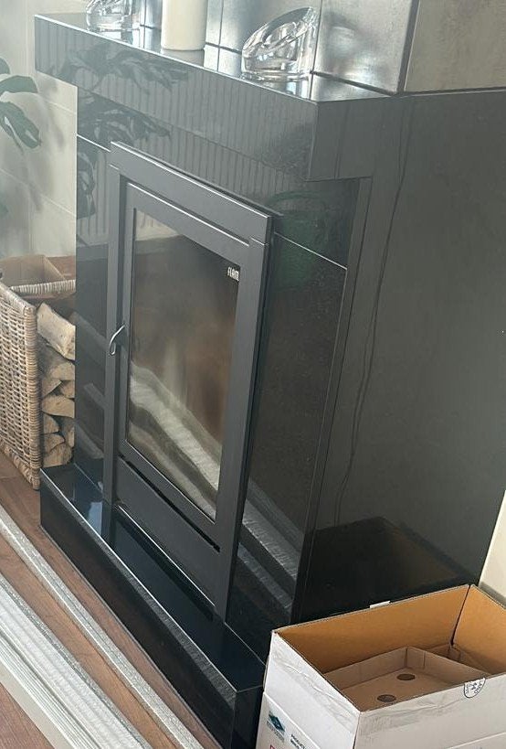 Houtkachel FLAM MT 57/75 inbouwhaard, Huis en Inrichting, Kachels, Ophalen, Gebruikt, Houtkachel, Inbouw