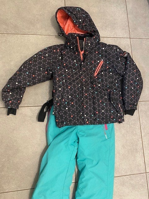 Toffe skijas met bijpassene skibroek m 10 jaar Mountain Peak, Ophalen of Verzenden, Kleding