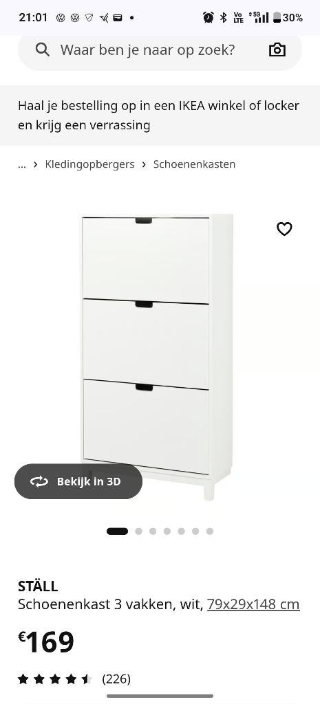Schoenenkast, Huis en Inrichting, Kasten | Schoenenkasten, Ophalen, Gebruikt