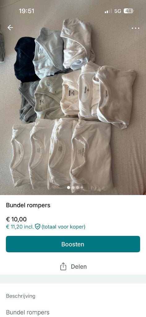 Bundel rompers maat 56, Ophalen, Zo goed als nieuw, Jongetje, Nacht- of Onderkleding