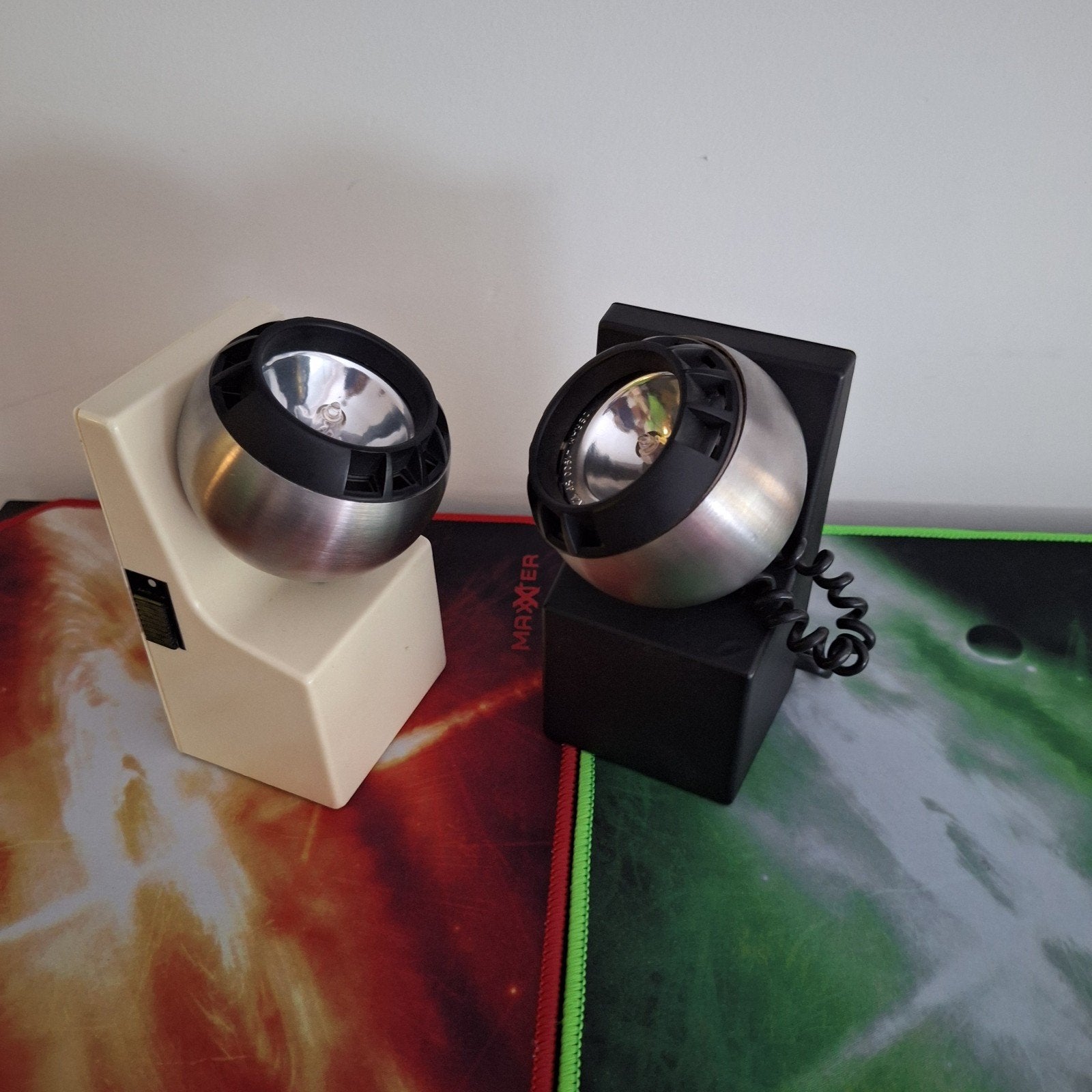 Set van 2 Vintage Osram Minispots (Model 41701) – Space, Halogène, Synthétique, Enlèvement, Utilisé