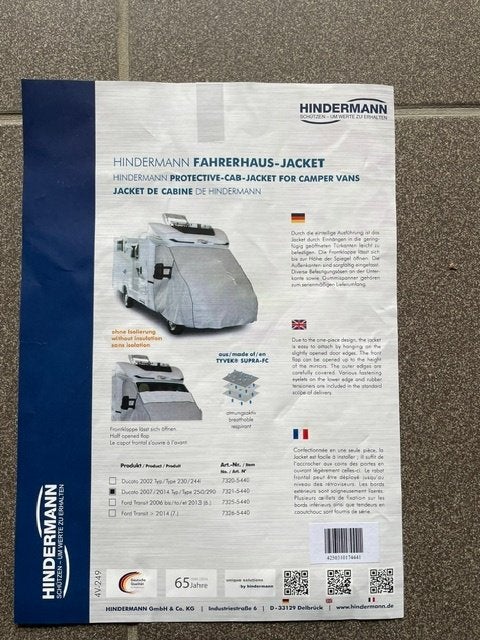 Hindermann camper cabinehoes Fiat Ducato, Enlèvement, Neuf