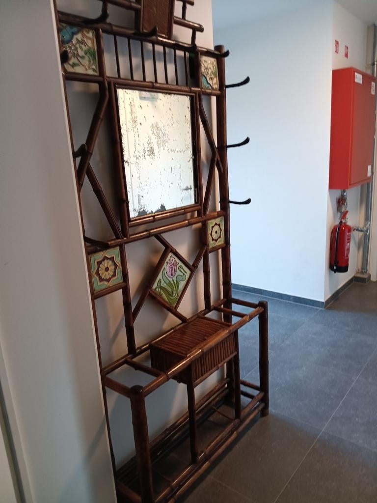Très ancien porte-manteau en brocante, 25 à 50 cm, Moins de 150 cm, Utilisé, Avec espace de penderie
