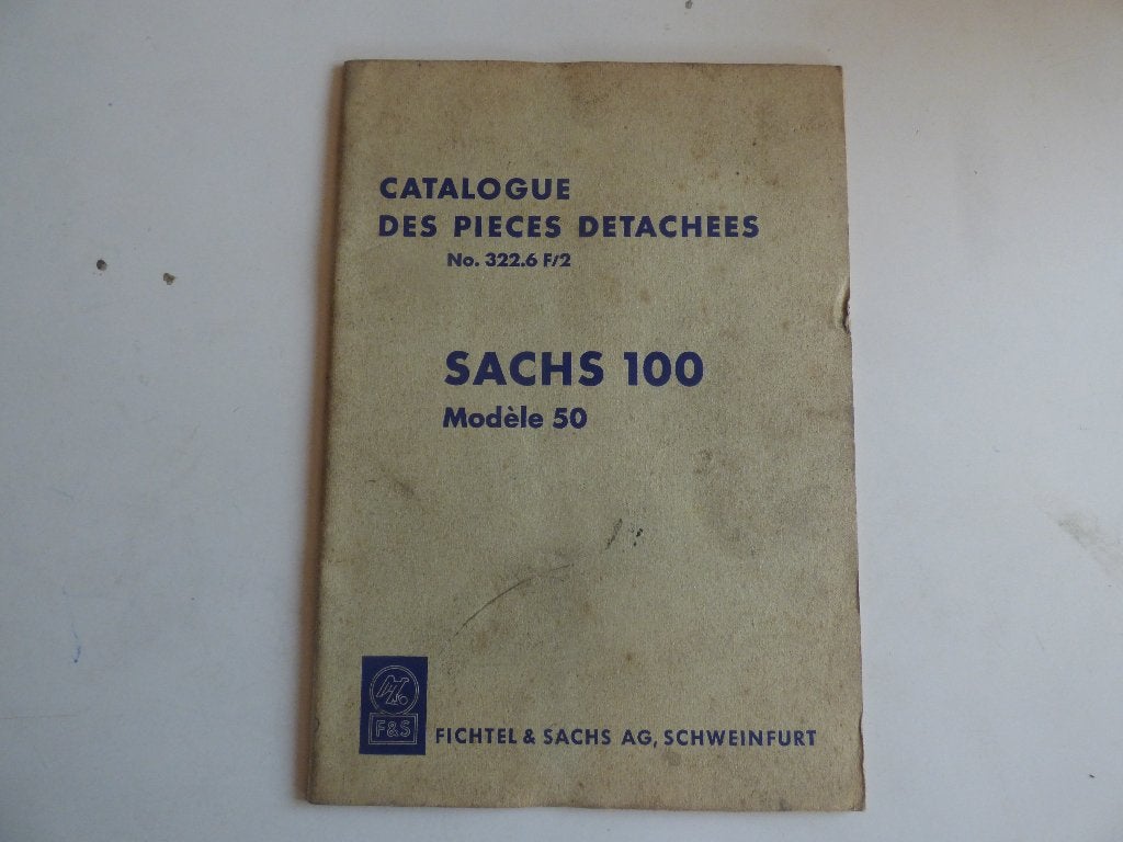 LISTE DES PIÈCES DU SACHS 100 MODEL 50 322.6 F/2, Motos, Enlèvement ou Envoi